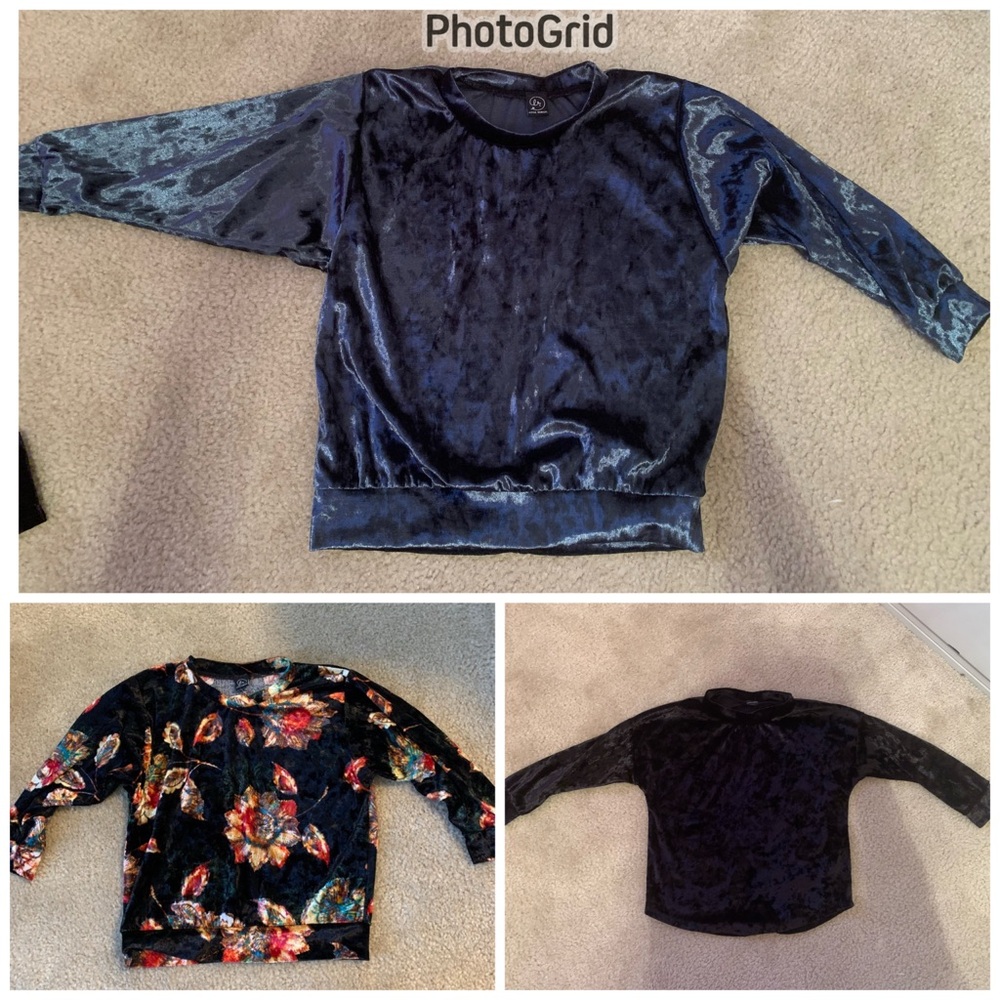 Little Rangos Velvet Long Sleeve Shirts Size 4T